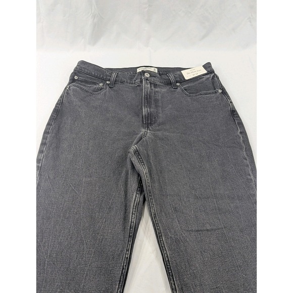 Abercrombie Fitch Jeans Womens Black The Mom High Rise Curve Love 31/12 NEW - Picture 3 of 10